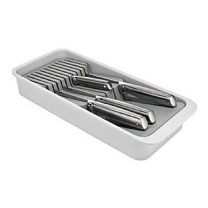 Joseph Joseph DrawerStore™ 2-Tier Compact Knife Organiser - Stone