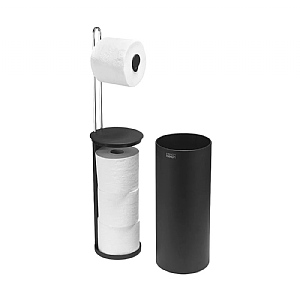 Joseph Joseph EasyStore™ Concealed Toilet Roll Holder - Matt Black