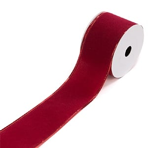Floralsilk Burgundy Velvet Ribbon (2.5" x 10yd)
