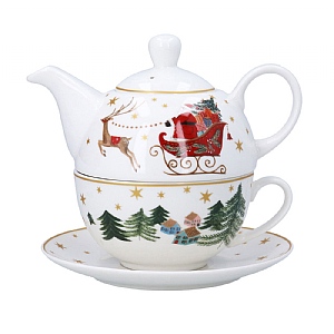 Gisela Graham Nostalgia Sleigh Bone China Tea-for-one set (15cm)