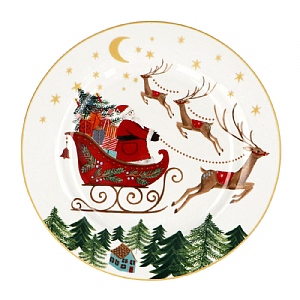 Gisela Graham Nostalgia Sleigh Bone China Plate (7cm)