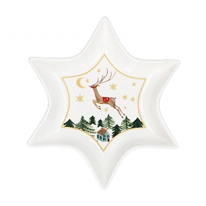 Gisela Graham Nostalgia Sleigh Bone China Star Dish (17cm)