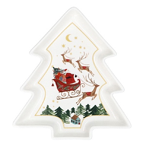 Gisela Graham Nostalgia Sleigh Bone China Tree Dish (23cm)