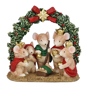 Gisela Graham Mice Nativity Resin Ornament (13cm)