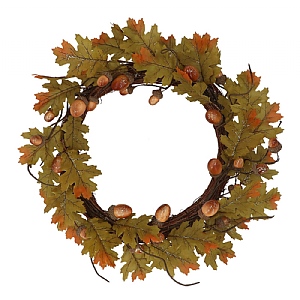 Gisela Graham Acorn and Oak Leaf Wreath (50cm)