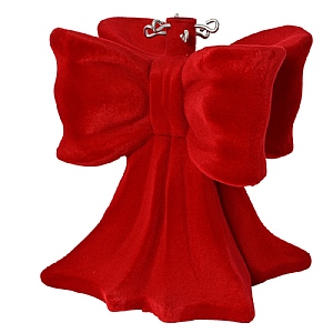 Velvet Red Bow Tree Stand (38cm)