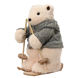 Skiing Bear Decoration (23cm)