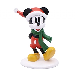 Disney Figurine Mickey with Green Scarf in the snow