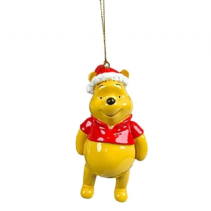 Disney Pooh in a Santa Hat Hanging Tree Decoration