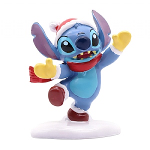 Disney Figurine Stitch with red scarf in the snow