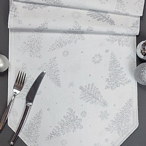 Peggy Wilkins Terrific Tree Silver Table Runner (36 x 190cm)