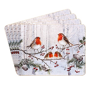 Christmas Robins Placemats (Set of 4)