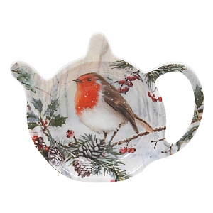 Christmas Robins Teabag Tidy