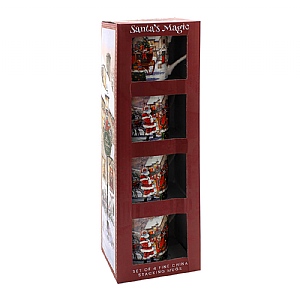 Santa Stacking Mugs (Set of 4)