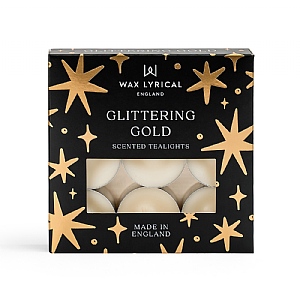 Wax Lyrical Glittering Gold Tealights (9 Pack)
