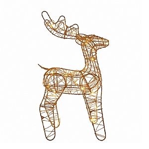LED Gold Reindeer (32cm)