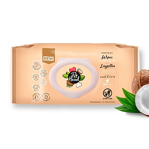 Pet Head Sensitive Soul Dog & Cat Wipes For Paws Body & Face (100pk)