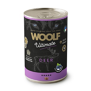 Woolf Deer & Blueberry Dog Food Tin (400g)