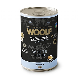 Woolf White Fish & Potato Dog Food Tin (400g)