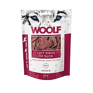 Woolf Soft Strips of Duck Dog Treats Pouch (100g)