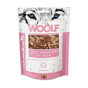 Woolf Soft Sandwich of Duck Dog Treats Pouch (100g)