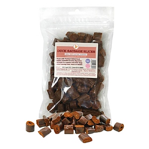 JR Pet Products Premium British Duck Sausage Slices (250g)