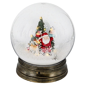Lumineo Small Santa Snowblower Globe