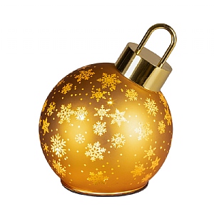 Lumineo Small Spinning Gold Bauble Décor