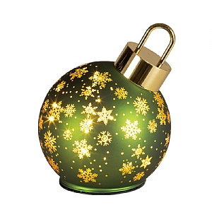Lumineo Small Spinning Green Bauble Décor
