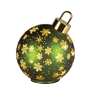 Lumineo Large Spinning Green Bauble Décor