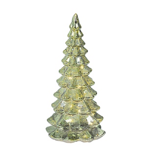 Lumineo LED Glass Green Tree - Small