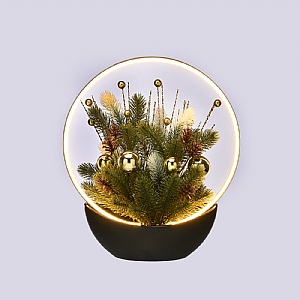 Lit Silver Ball LED Arrangement (35cm)