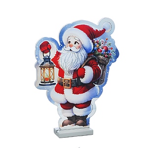 Infinity LED Light Santa with Lantern (24cm)