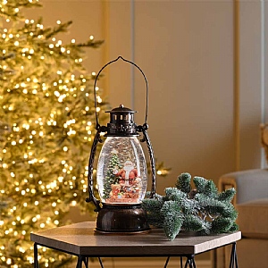 Santa WaterSparkle Lantern (25cm)