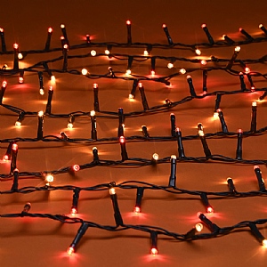 Red & Antique Gold LED Firefly Lights (1500 Lights)