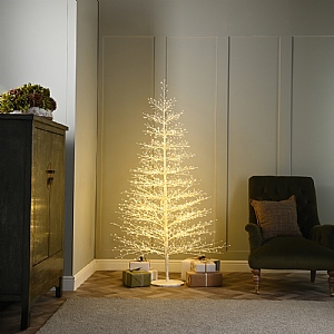 Gold Twinkling Microdot Christmas Tree - Warm White (240cm)