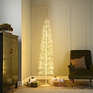 White Warm White Slim Microdot Starburst Tree (120cm)