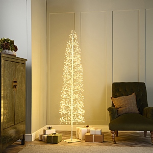White Slim Microdot Starburst Tree - Warm White (150cm)