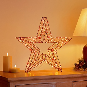 Premier Twinkling LED Rope Light Star - Red & Warm White (750 LEDs)