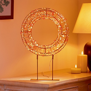 Premier Twinkling LED T-Top Wreath - Red & Warm White (500 LEDs)