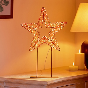 Premier Twinkling LED T-Top Star - Red & Warm White (500 LEDs)