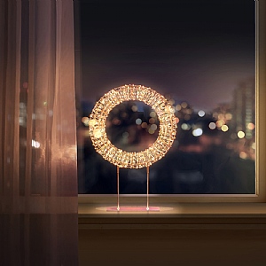 Premier Twinkling LED T-Top Wreath - Warm White (500 LEDs)