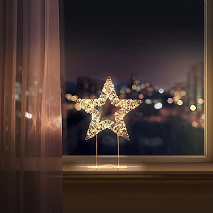 Premier Twinkling LED T-Top Star - Warm White (500 LEDs)