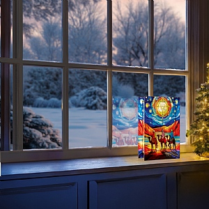 Premier LED Stained Glass Wise Men