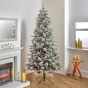 7.5ft Snowy Ashford Artificial Christmas Tree