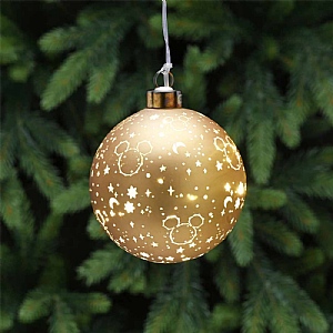 Battery-Operated LED Mickey Stars Bauble (10cm)
