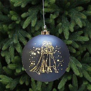 Battery-Operated LED Frozen Bauble (15cm)