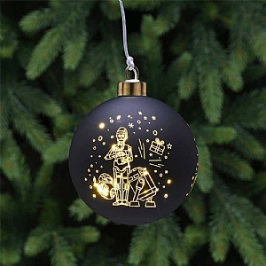 Battery-Operated LED Star Wars Bauble (10cm)