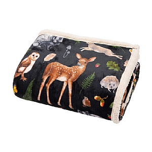 Deyongs Sherpa Throw Wildlife - Green (140x180cm)