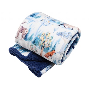 Deyongs Sherpa Throw Nordic Woodland Printed (140x180cm)